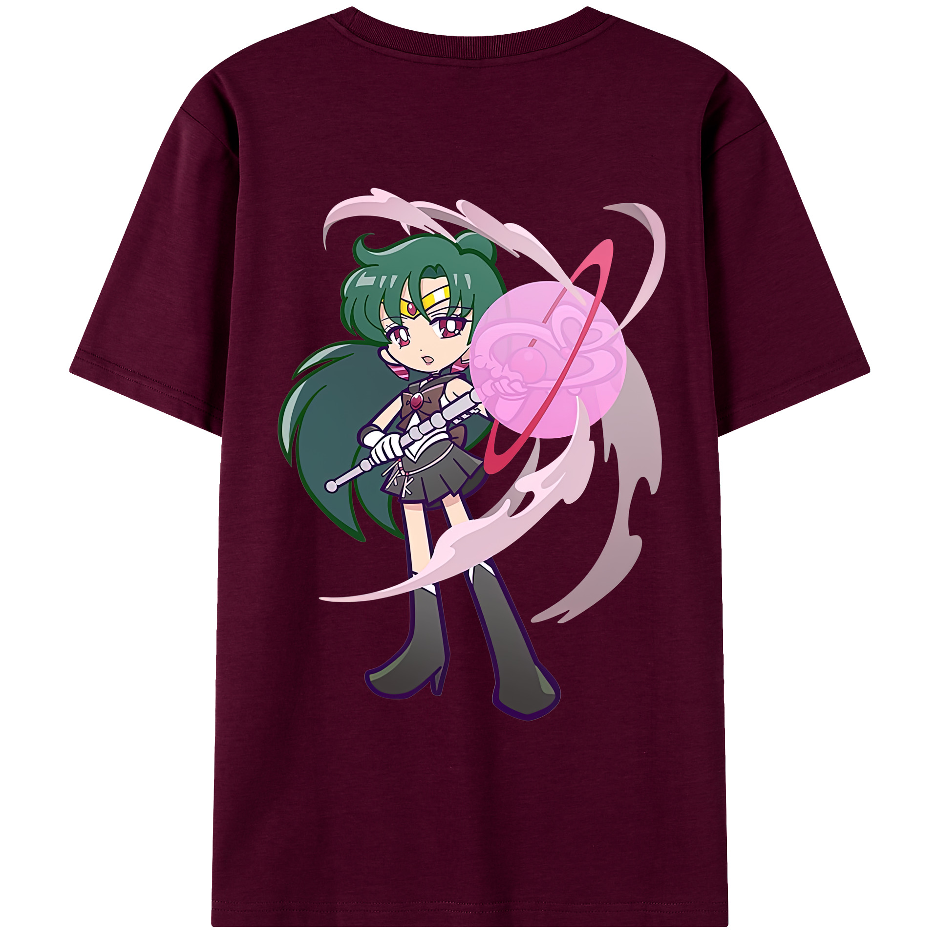 （画像用） 美少女戦士セーラームーン 冥王せつな Sailor Moon Meiou Setsuna レディース半袖Tシャツ(バックプリント)